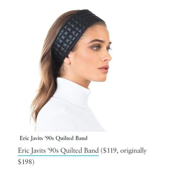 Eric javits 90's quilted head band - Picture 1 of 8